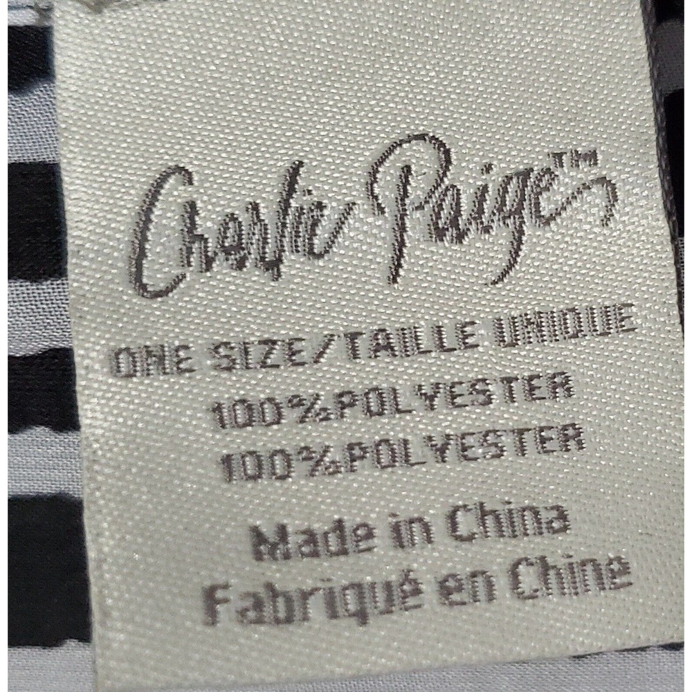 Charlie Paige Black And White Sheer Poncho - Picture 4 of 4